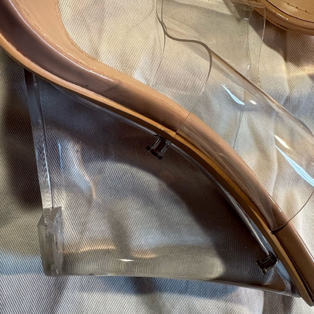 Azalea Wang clear lucite wedge high heel. Size 9. - Picture 3 of 5
